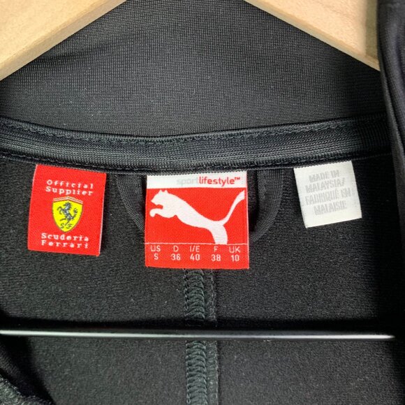 Puma Ferrari Jacket Long Sleeve Full Zip Track Black Size Small women - Picture 7 of 9